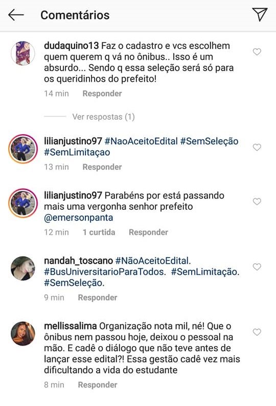 Prefeitura desativa redes sociais após criticas ao decreto que exclui mais da metade dos usuários do transporte universitário 1 25