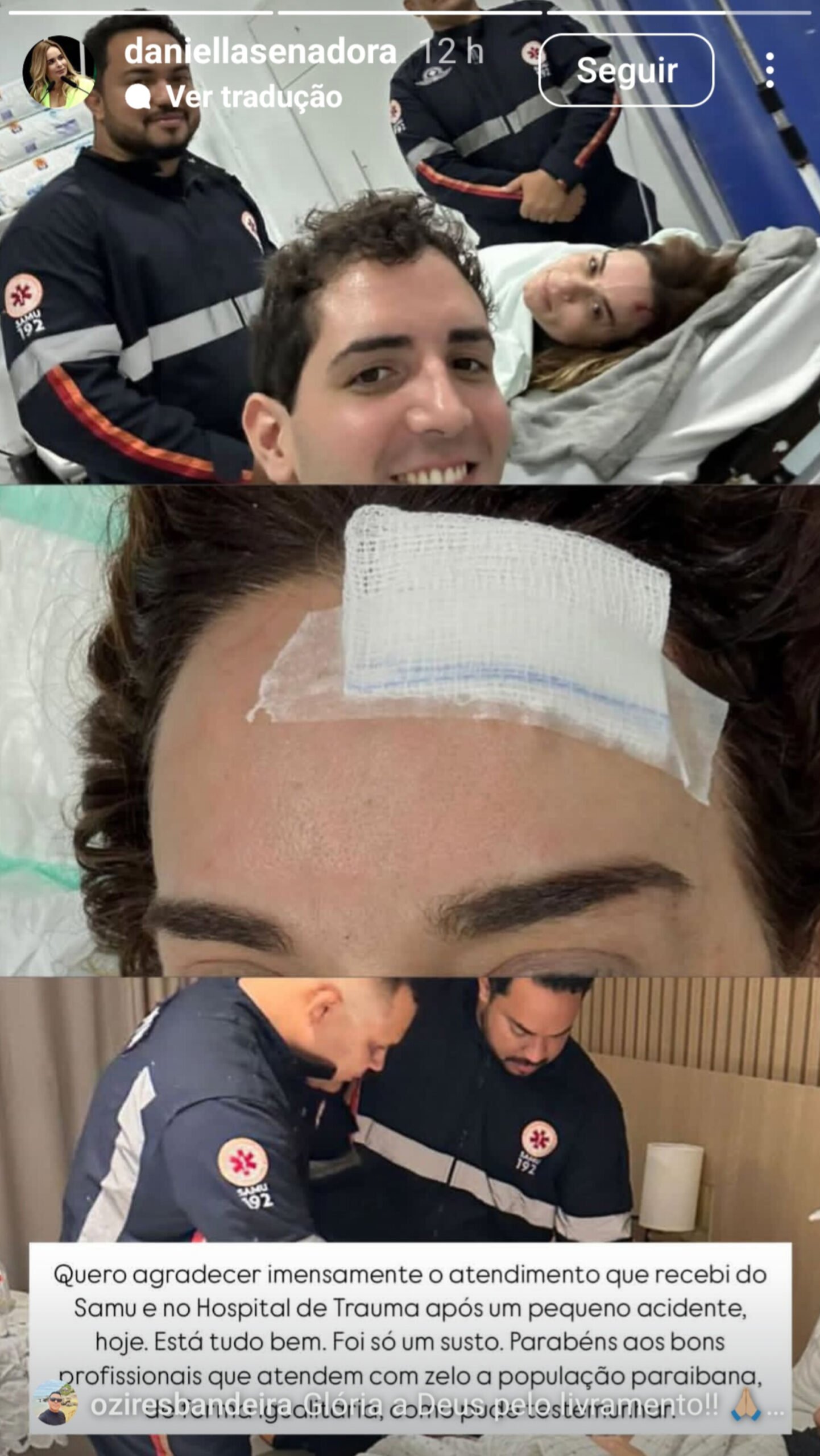 Senadora Daniella Ribeiro sofre acidente, bate a cabeça e é socorrida para o Trauma de João Pessoa 2 1000178894 scaled