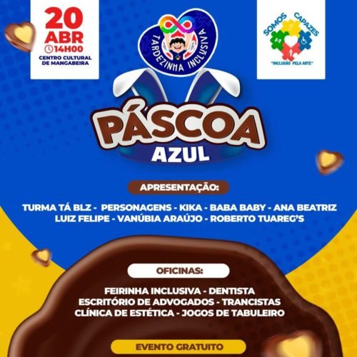 Tardezinha Inclusiva promove ‘Páscoa Azul’ com atividades para crianças autistas em João Pessoa