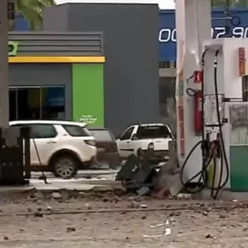 Posto de gasolina na BR-101, em João Pessoa, tem cofre explodido