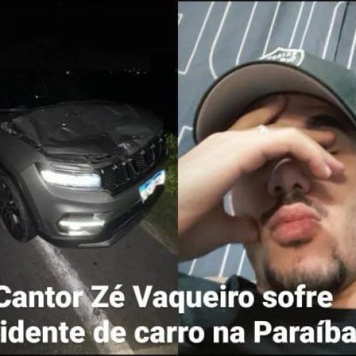 Cantor Zé Vaqueiro sofre acidente de carro na Paraíba