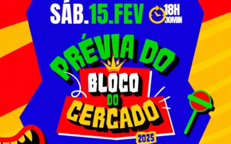 Bloco do cercado realiza prévia de Carnaval neste sabado (15) em Santa Rita