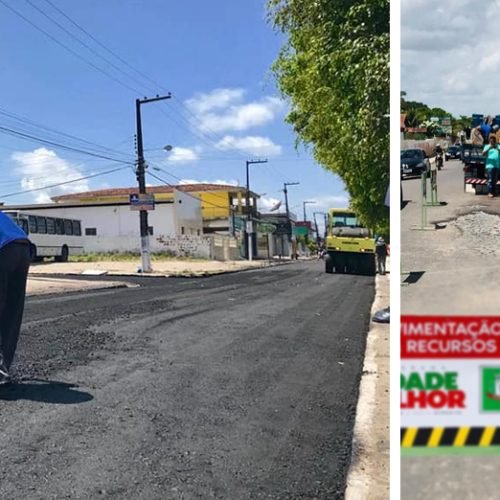 Asfaltada em 2018, avenida de Tibiri recebe serviço de tapa buraco