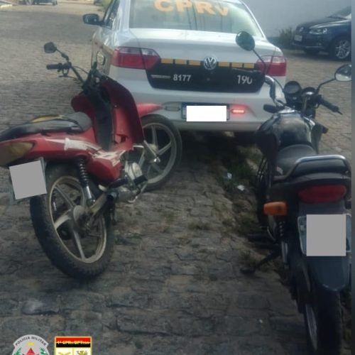 POLÍCIA MILITAR RECUPERA DUAS MOTOCICLETAS ROUBADAS EM SANTA RITA