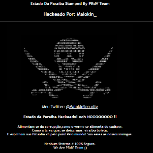 Hacker invade site do Governo da Paraíba