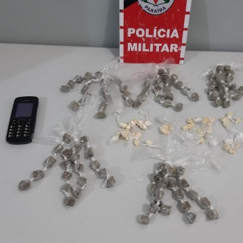 Drogas e arma são apreendidas e homem é preso em Várzea Nova